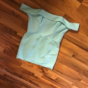 Kittenish Pretty Woman Aqua Dress